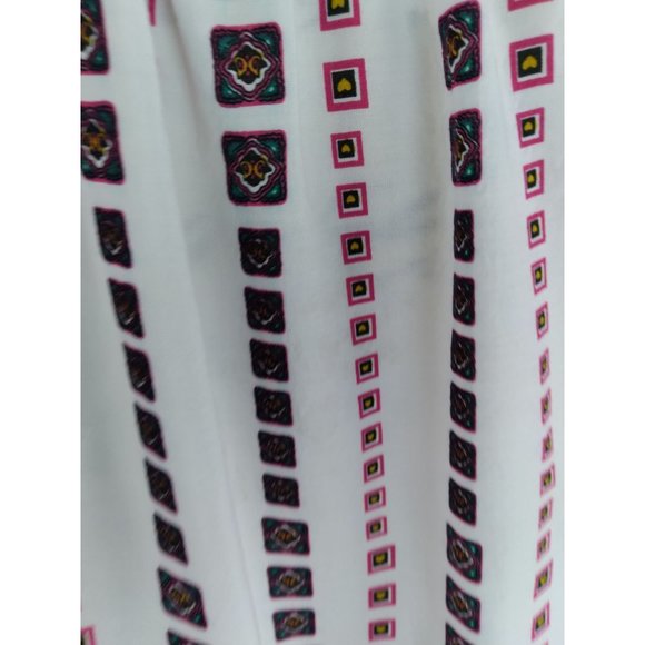 Umgee USA VNeck bell Sleeve Print Baby Doll Boho Peasant Dress style Tops M READ - Picture 12 of 16